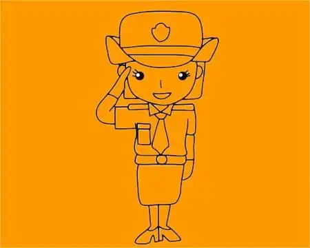警察叔叔简笔画图片