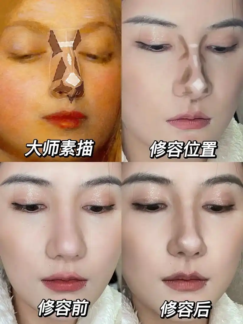 跟着素描学修容6015大鼻头秒变欧美小翘鼻.