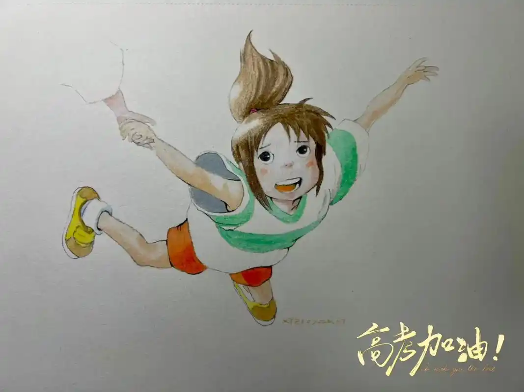彩铅千与千寻(尝试下漫画风格),电影寓意~无论什么时候都不要 - 抖音