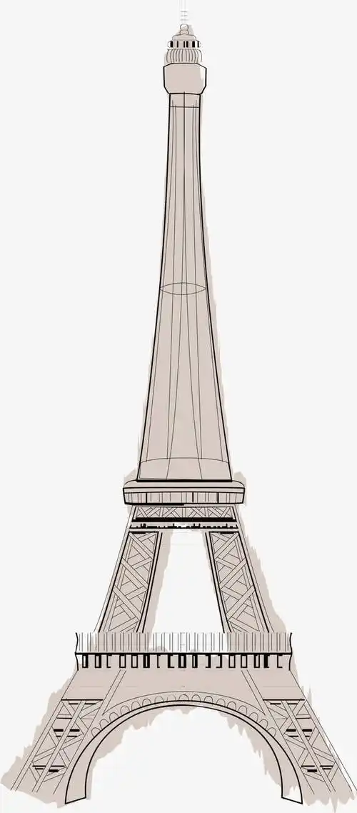 手绘埃菲尔铁塔图片-手绘埃菲尔铁塔设计素材-手绘埃菲尔铁塔素材免费