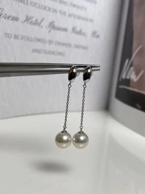 米粒款珍珠耳线