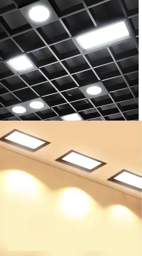 led格栅灯嵌入式方形纳丽雅筒灯双头斗胆灯天花灯过道网格吊顶格栅灯