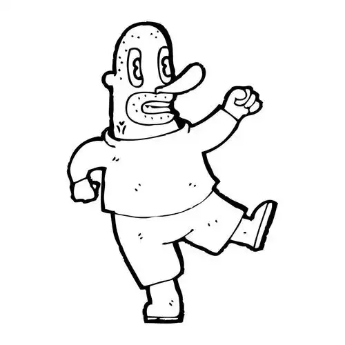 丑男人卡通,向量,在白色背景上的丑男人卡通