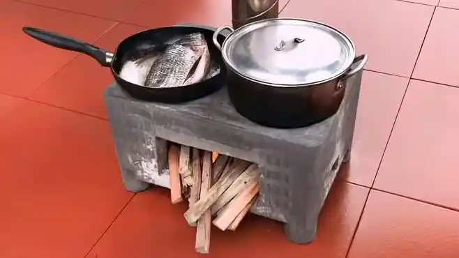 自制家用水泥柴火灶创作灵感 手艺人 创意 柴火灶-生活视频-搜狐视频