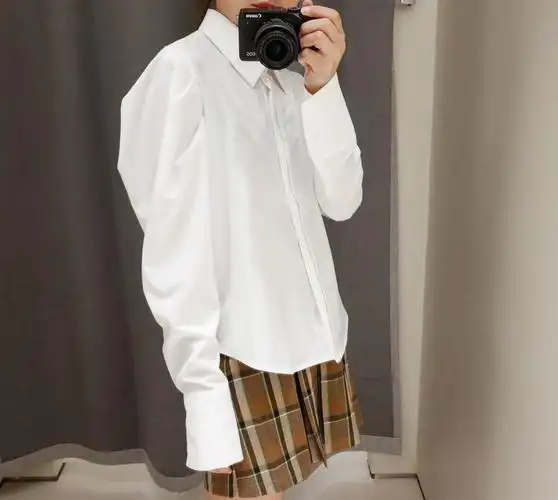 mylittlebanana 20fw/ 小高级的点睛单品 羊腿袖法式白衬衫