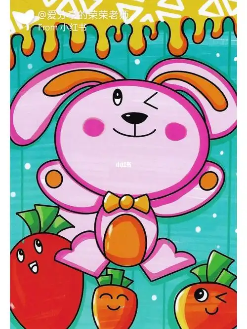 美术范画766166小兔子