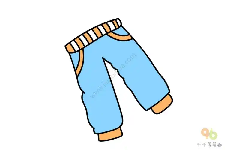 束脚裤简笔画