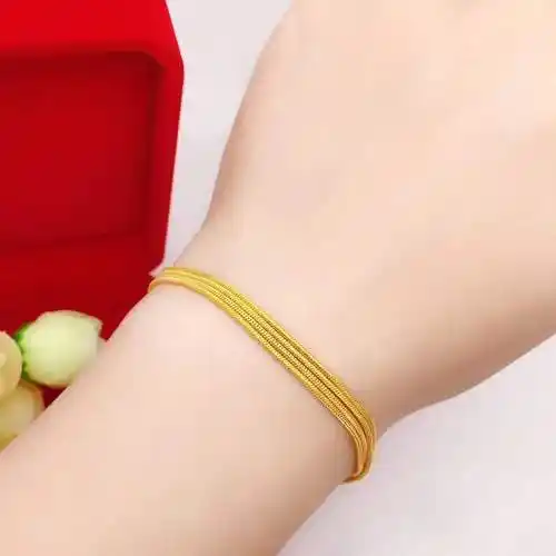 老庙女士黄金手链款式(老庙黄金女士项链最新款)