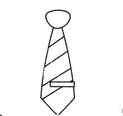 西装领带简笔画头像