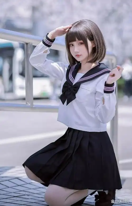 夏日里的清凉时可爱清纯美少女jk制服特辑户外写真照片