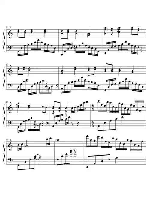 渡情钢琴谱歌谱-苍强曲谱