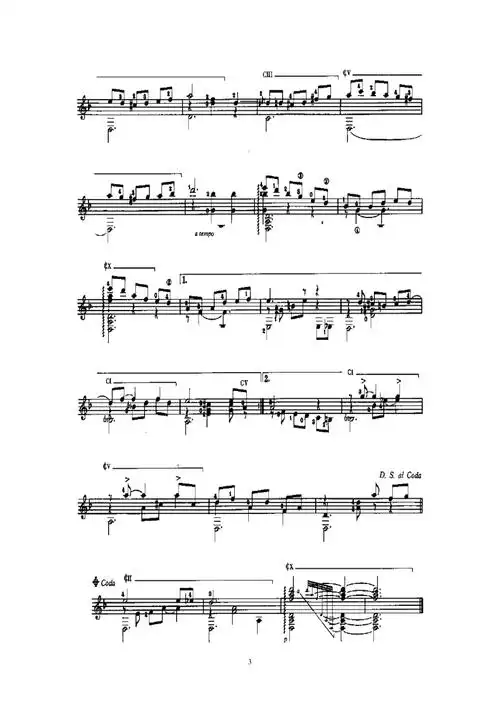 雷斯dilermandoreis作品无尽的乡愁eternasaudade古典吉他谱