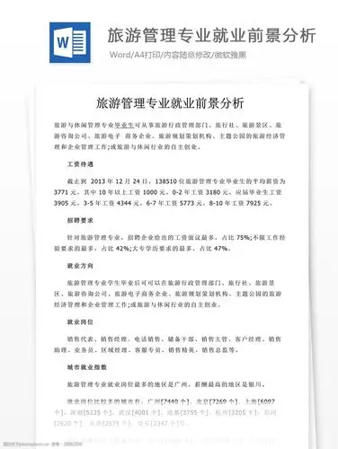 旅游管理专业就业前景分析