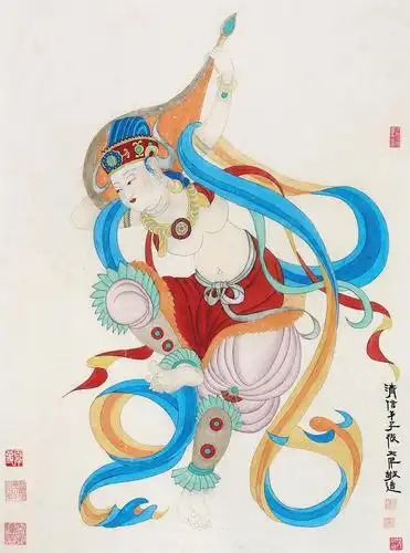 反弹琵琶图 镜片 设色纸本