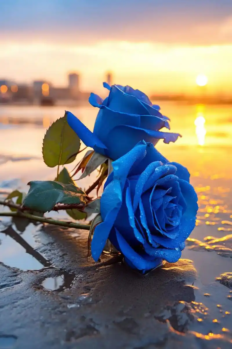 "你是我湛蓝黑暗世界里一抹极致的白" #克莱因蓝#蓝玫瑰 # - 抖音