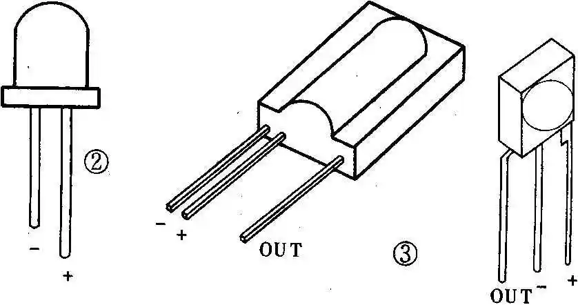 常用红外线一体化接收器脚位图