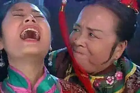 还珠格格经典剧照容嬷嬷用针扎紫薇图6皇帝搞笑的手指着镜头