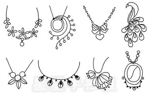 项链简笔画项链简笔画简单又漂亮