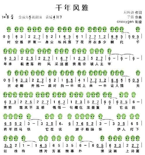 电视剧 新白娘子传奇 片尾曲 六孔陶笛谱 简谱 其他乐谱 柳邻猫谁有