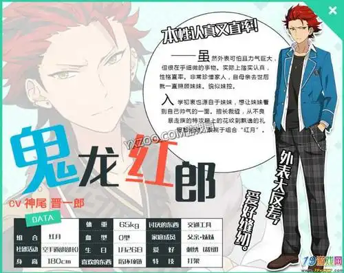 偶像梦幻祭3年级鬼龙红郎背景以及家庭介绍