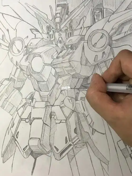 忙里偷闲画一画飞翼零式高达