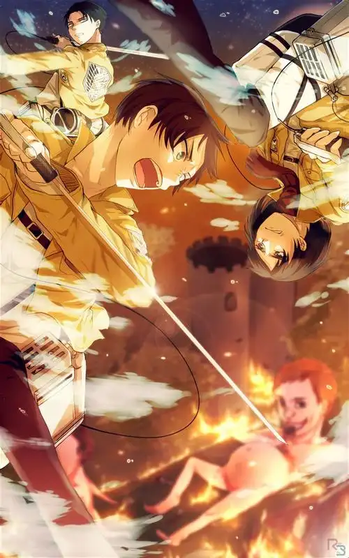 求一张多人战争背景竖着的动漫图片