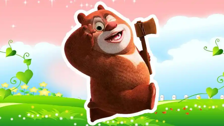 哈哈!熊出没之熊大小时候简笔画,太可爱啦