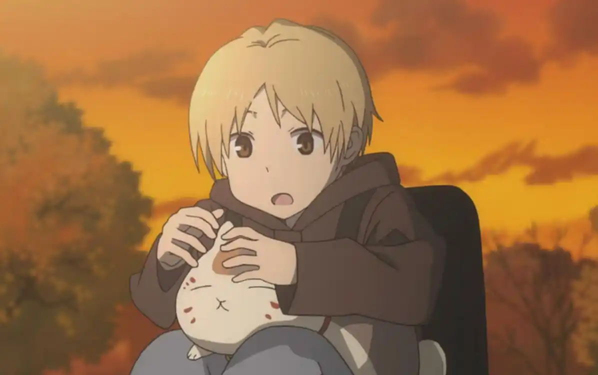 《夏目友人帐》娘口三三钻进小夏目的怀里,太治愈了!