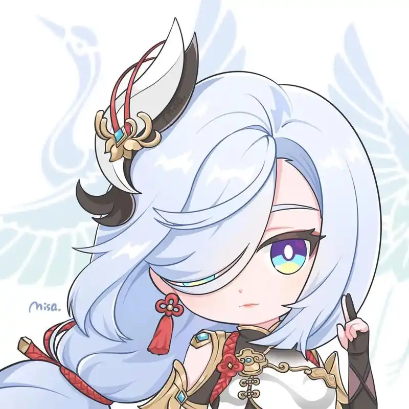 q版头像|原神申鹤和云堇 再次久等啦～ 原图自取