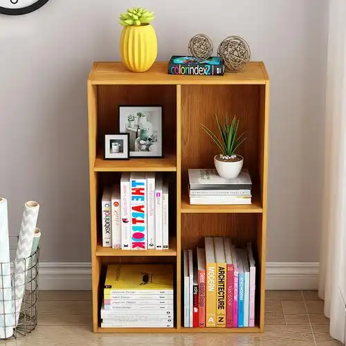 一折书柜书架经济型_简易书架落地简约收纳书柜经济型桌上小置物架