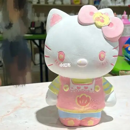 谁会拒绝一只这么可爱的石膏娃娃!#hellokitty石膏娃娃  #石膏娃娃