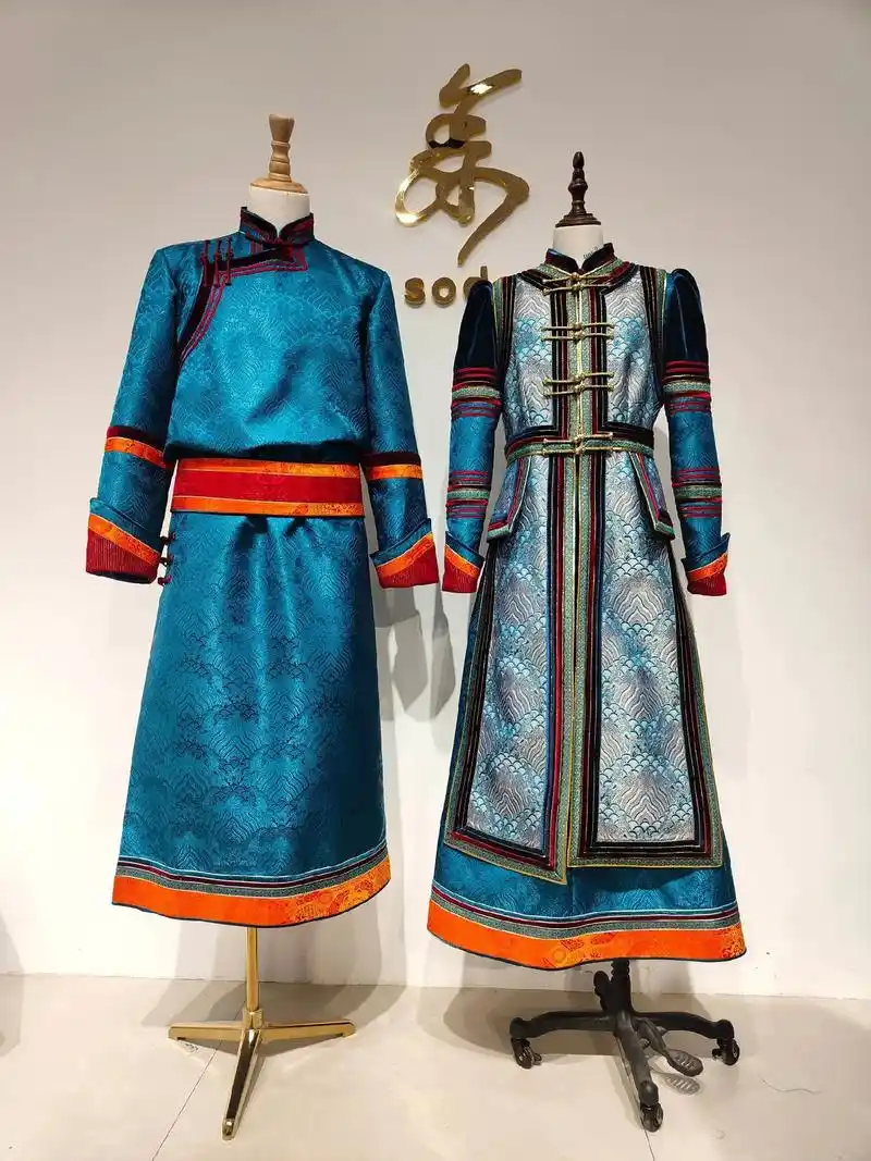 蒙古袍#蒙古族服饰 #量身定做 - 抖音