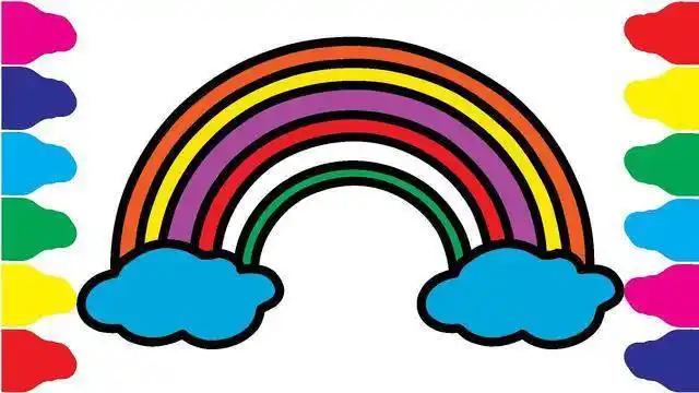 为孩子收藏彩虹白云简笔画图片大全彩色(彩虹简笔画简单又好看彩色)
