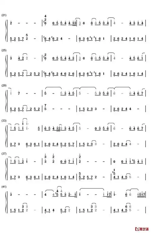 reason(蓝色生死恋插曲)钢琴简谱-数字双手-徐珍英2