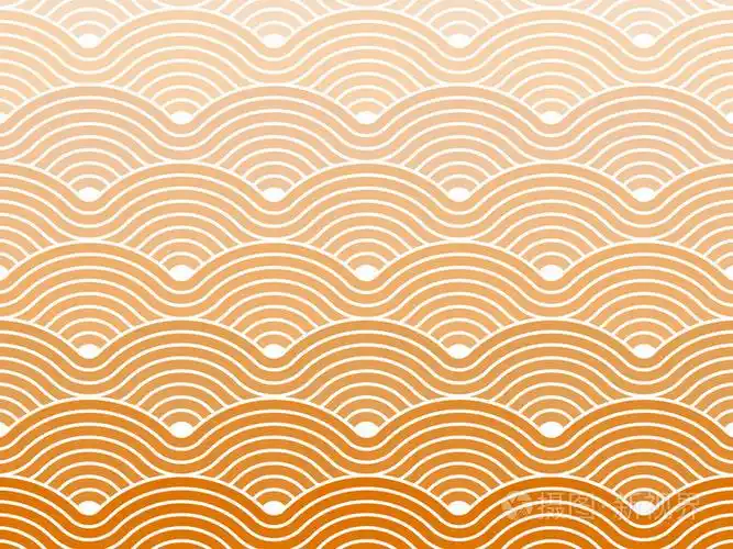 炫彩几何无缝重复矢量曲线波浪花纹纹理背景矢量图形插画
