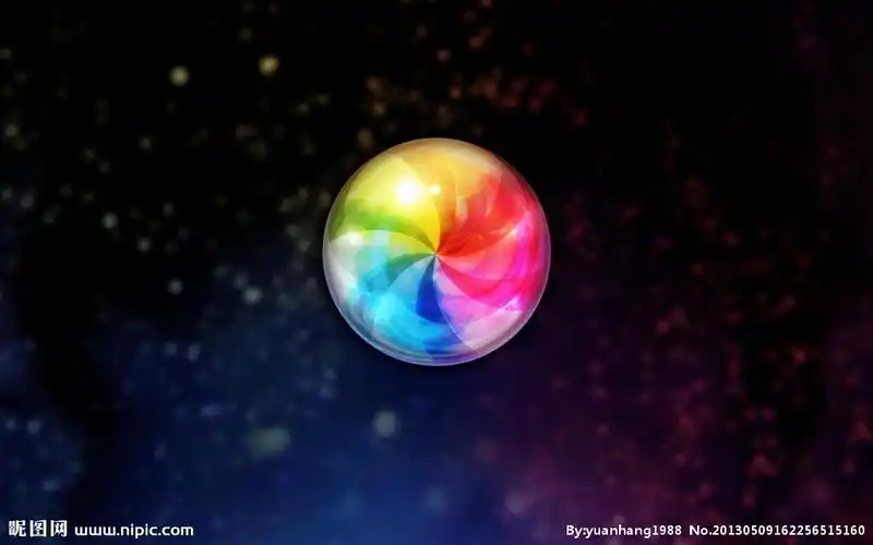 抽象七彩球体图片
