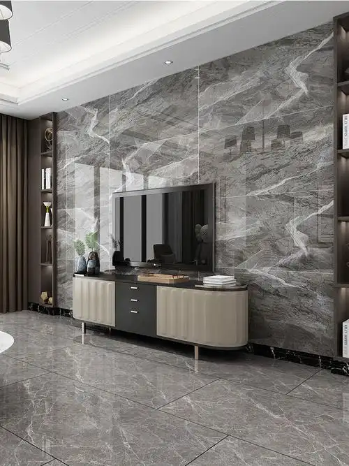 大理石地砖600x1200上墙 客厅地板砖新款电视墙背景墙瓷砖800x800