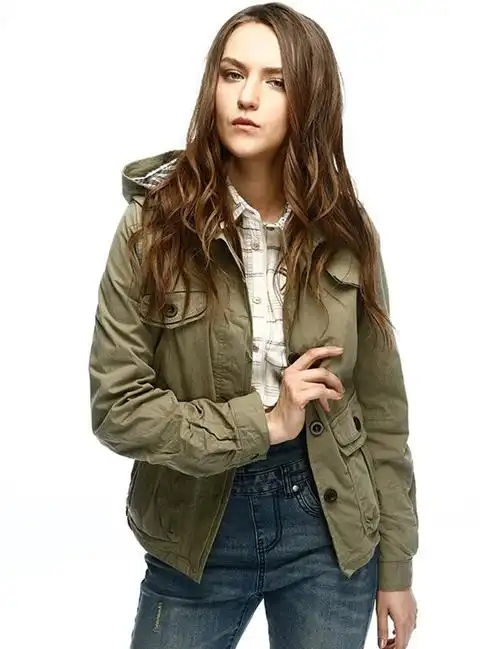 kama 卡玛 春季女装 时尚百搭修身纯色休闲外套 7114750