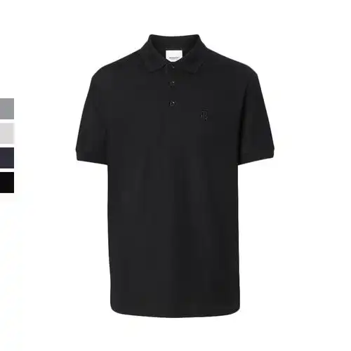 burberry博柏利男士休闲时尚黑色短袖polo修身显瘦恤衫polo衫