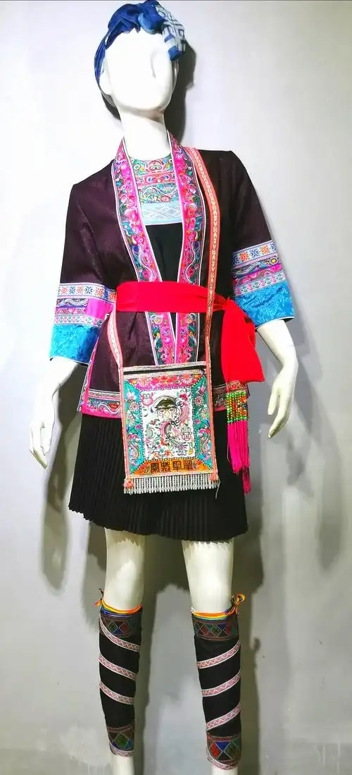 广西贵州少数民族风春季夏季传统舞台三江先荣侗艺侗族服饰女装
