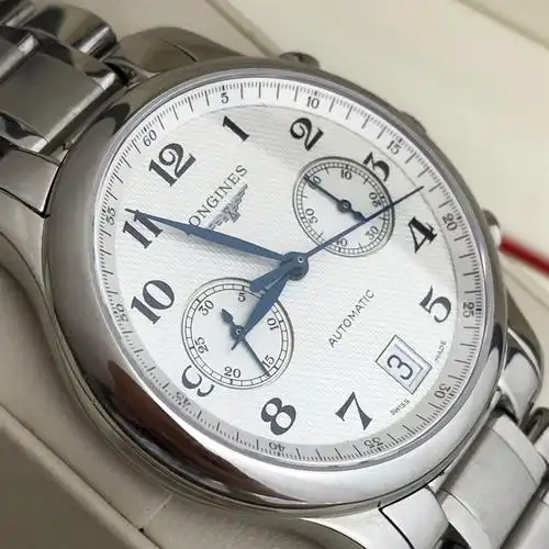 二手95新浪琴名匠计时自动机械表男表瑞士奢侈品名表l26694786385mm