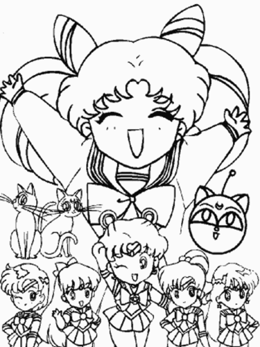 美少女简笔画图片大全