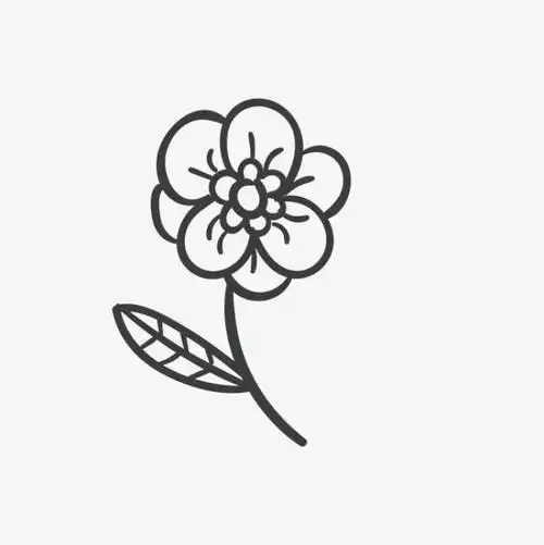 ppt黑白线条简笔画素材