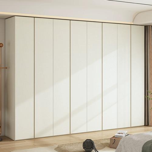 定制免拉手衣柜e0级欧松板内嵌式隐形把手主卧家用卧室收纳大衣橱