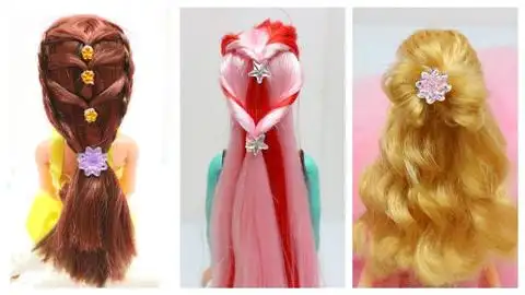 给芭比娃娃编三款漂亮的发型,同样适合我们过年走亲访友的编发