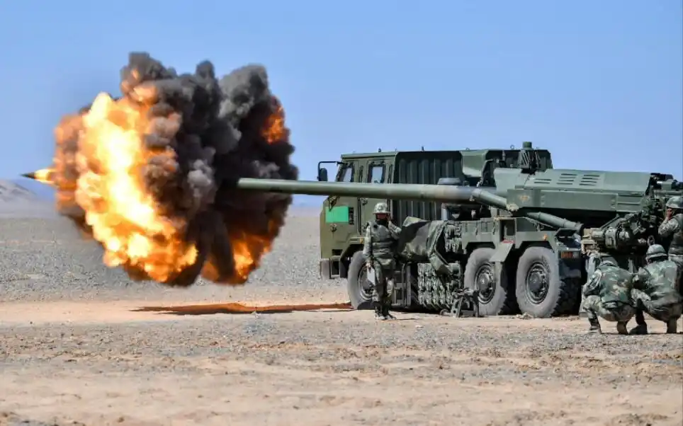 pla第73集团军炮兵旅plc181车载榴弹炮射击