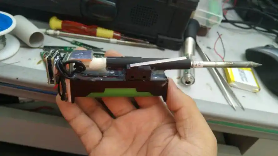 自制单锂电t12无线电烙铁