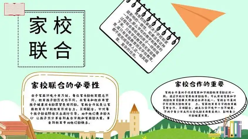 家校合作共同教育孩子手抄报教育手抄报