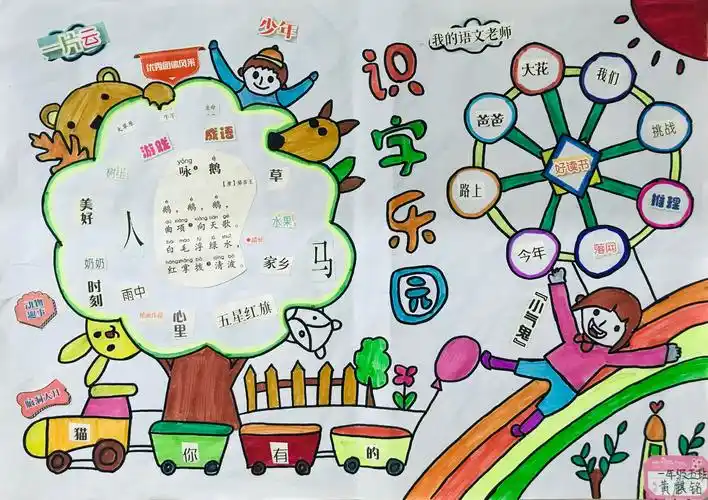 生活处处是语文,我是识字小能手——天立小学一年级五班识字小报