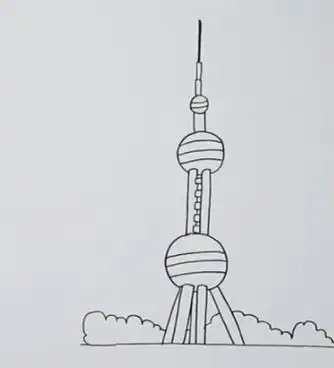 简笔画-儿童简笔画大全上海环球金融中心简笔画上海陆家嘴儿童简笔画